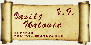 Vasilj Ikalović vizit kartica